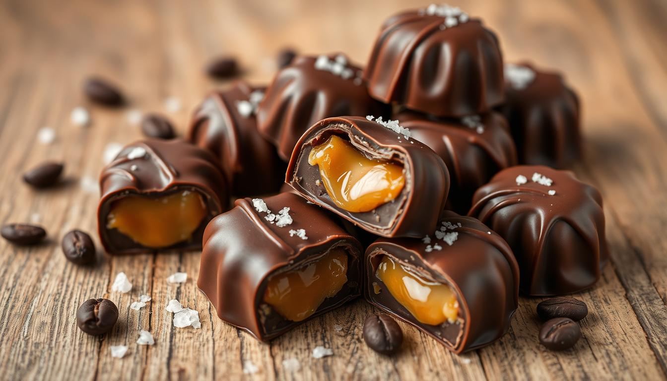 chocolate and caramel candy