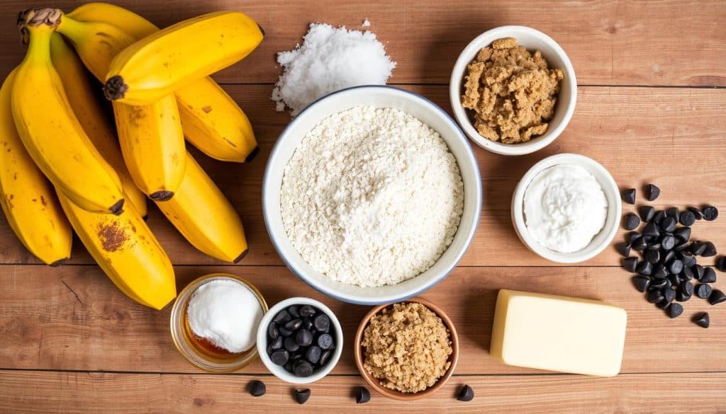 ingredients for banana bread