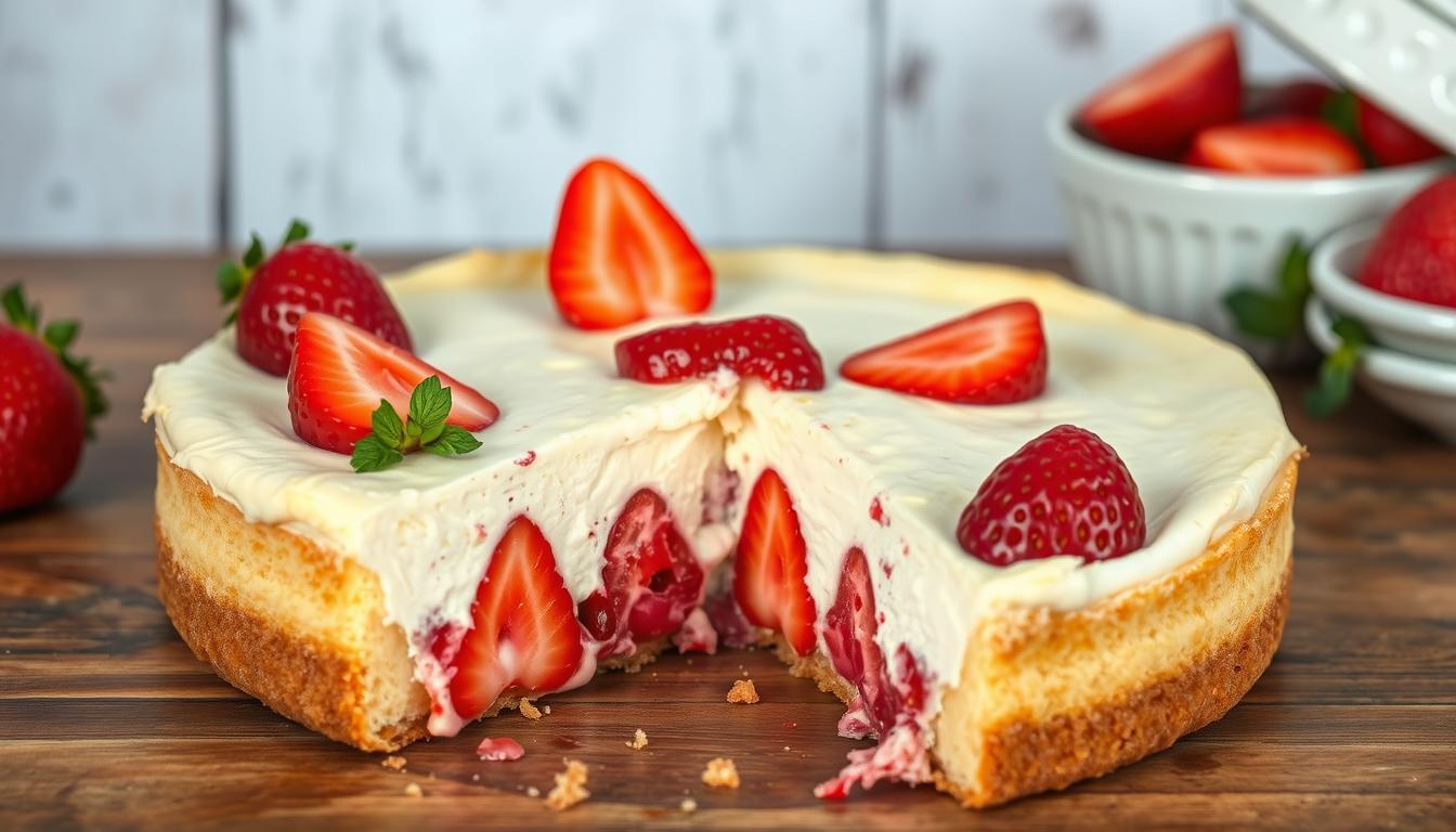 strawberry cheesecake dump cake