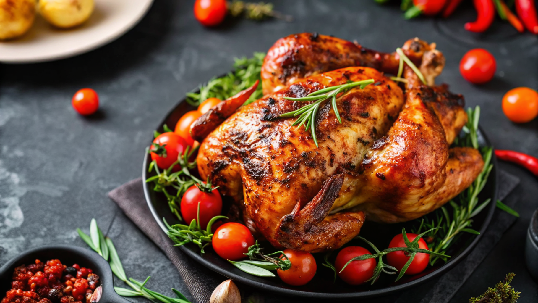 Herb-Roasted Chicken with Cherry Tomatoes – A Feast for the Senses